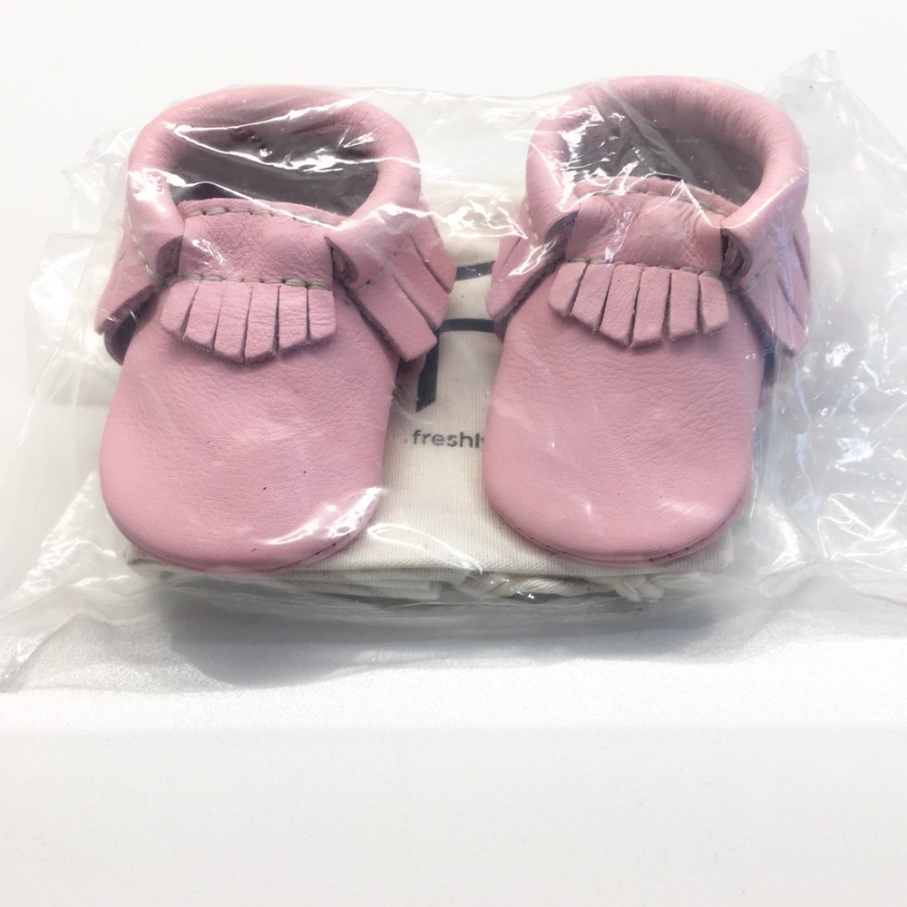 Freshly Picked Newborn Pink Moccasins 💕